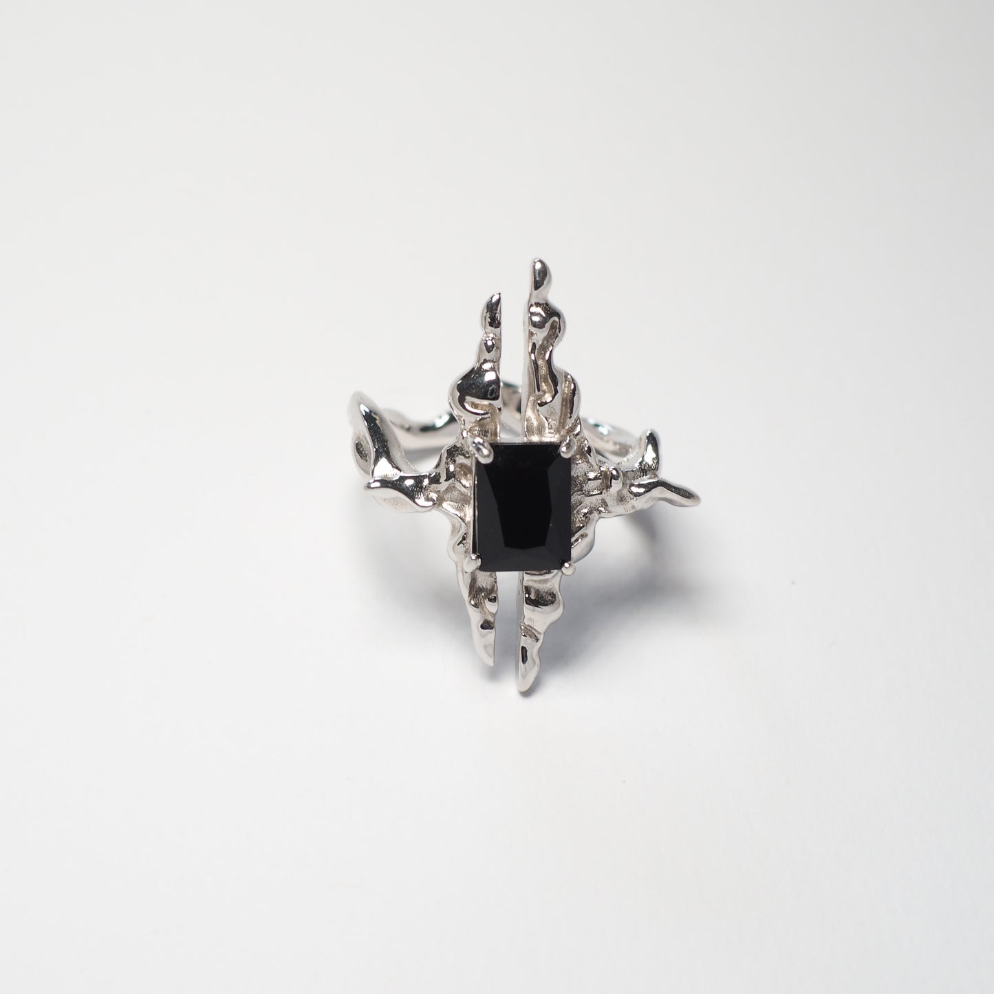 BLACK LAVA STATEMENT RING | 925 Sterling Silber