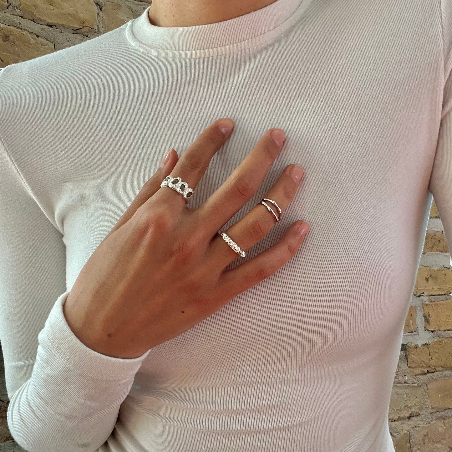 MINIMAL LAVA RING | 925 Sterling Silber