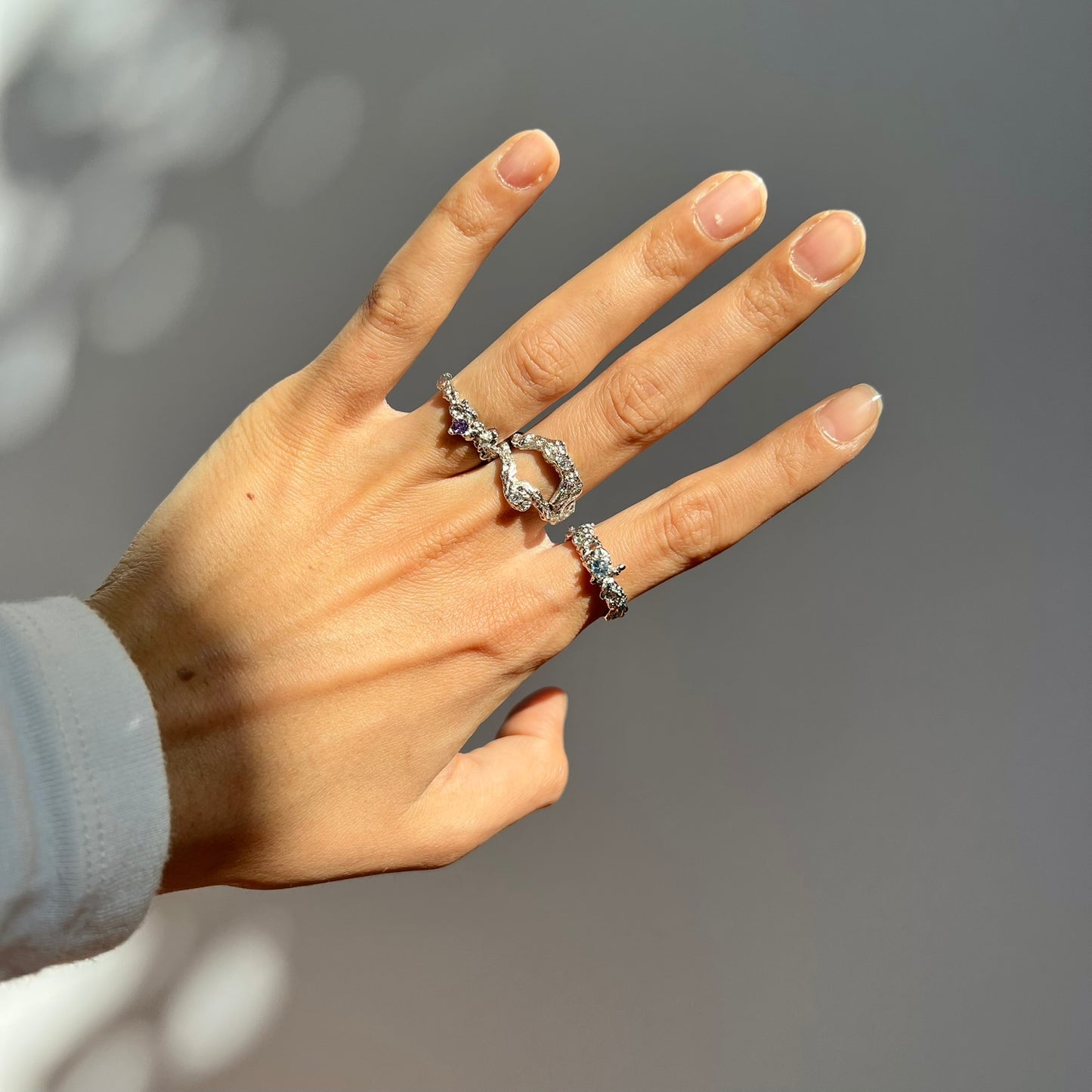 DRIPPY GEM RING | 925 Sterling Silber