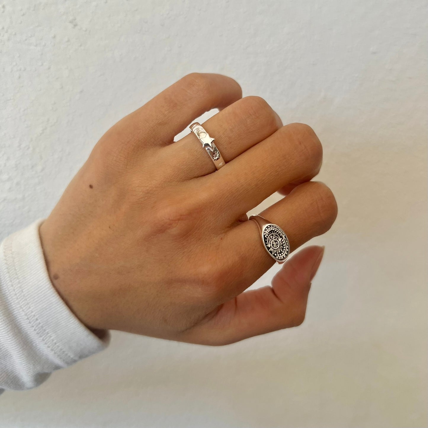 SUN AND MOON RING | 925 Sterling Silber