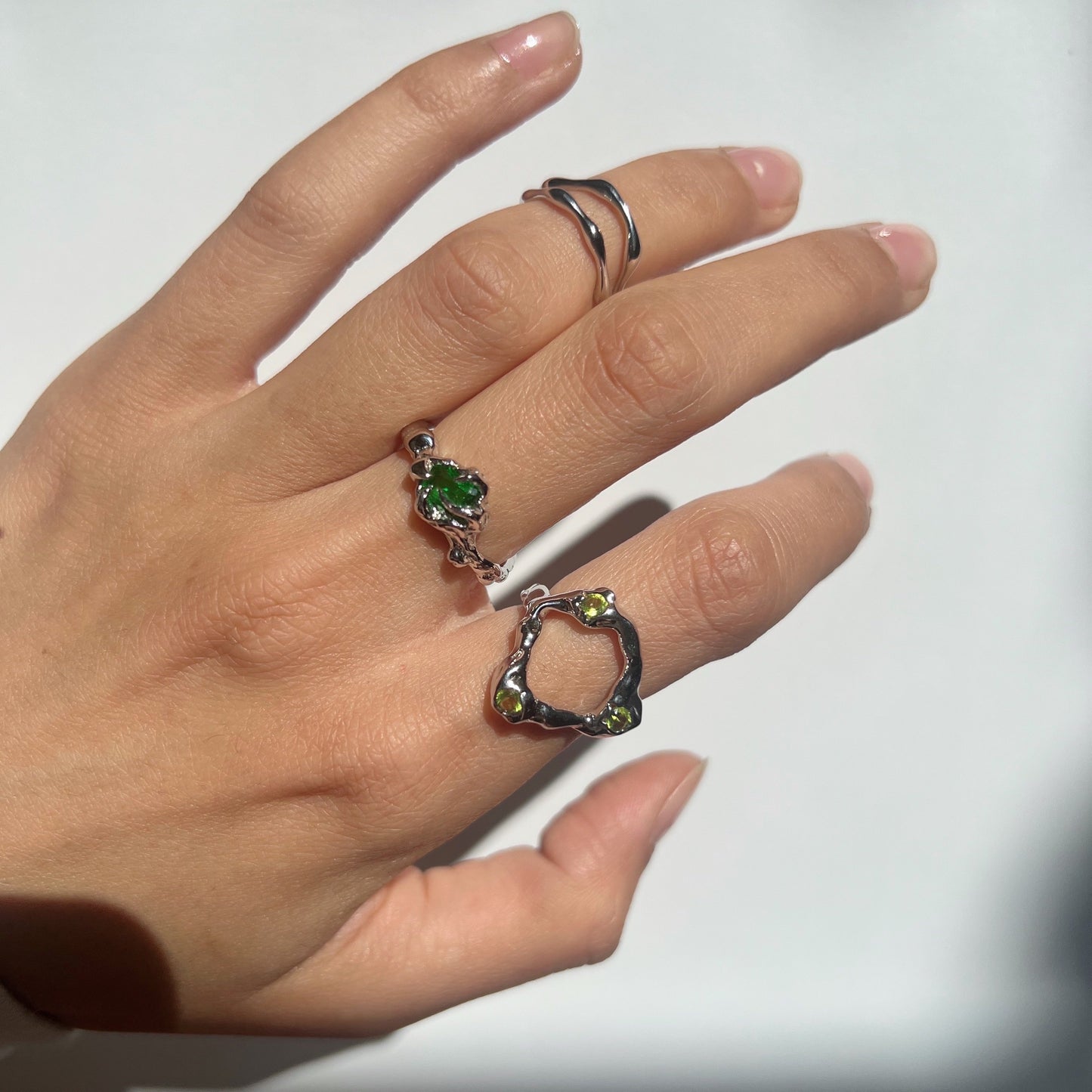 GREEN LAVA RING | 925 Sterling Silber