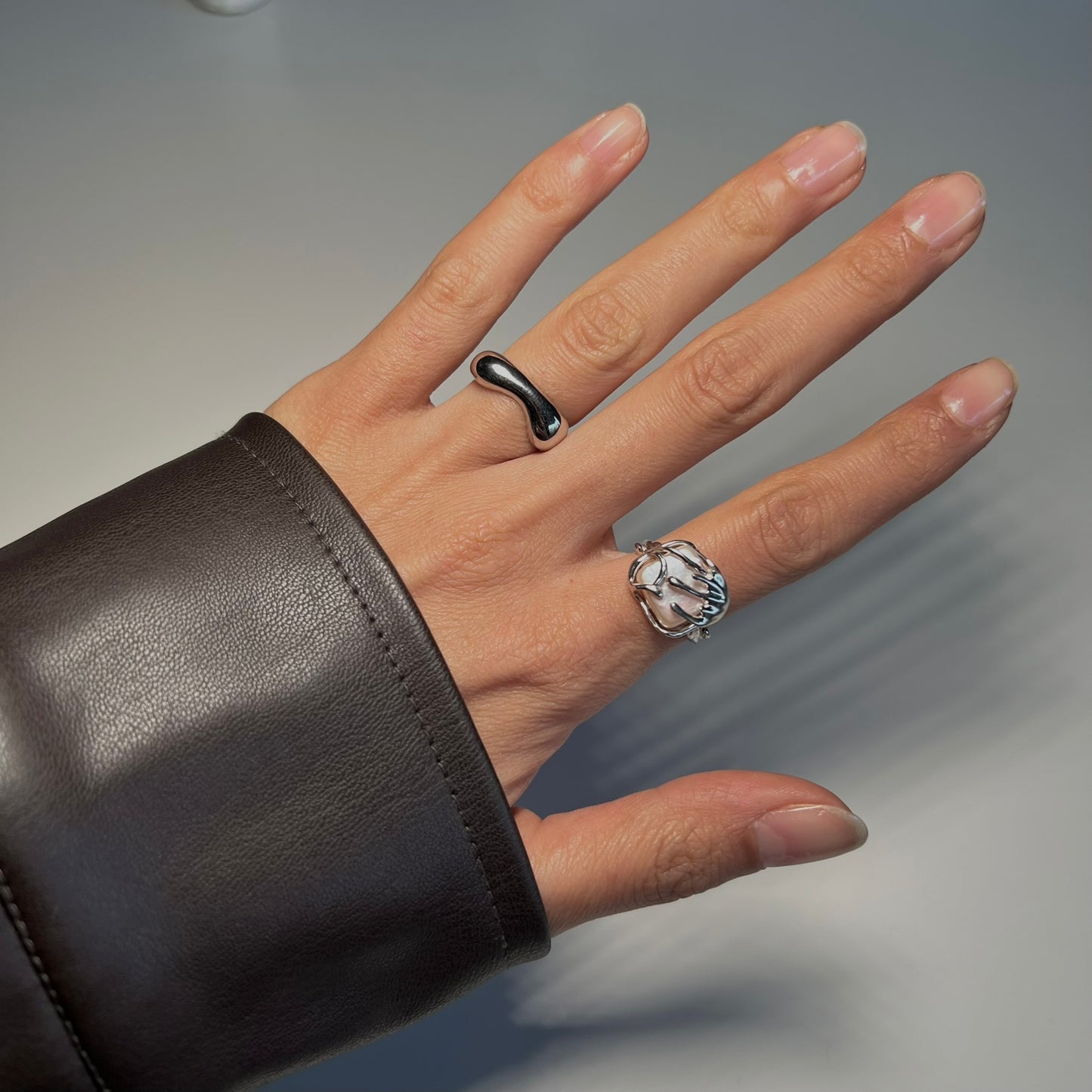 LAVA PEARL RING | 925 Sterling Silber