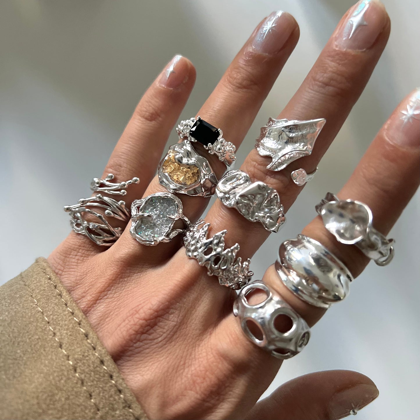 LIQUID TULIP RING | 925 Sterling Silber