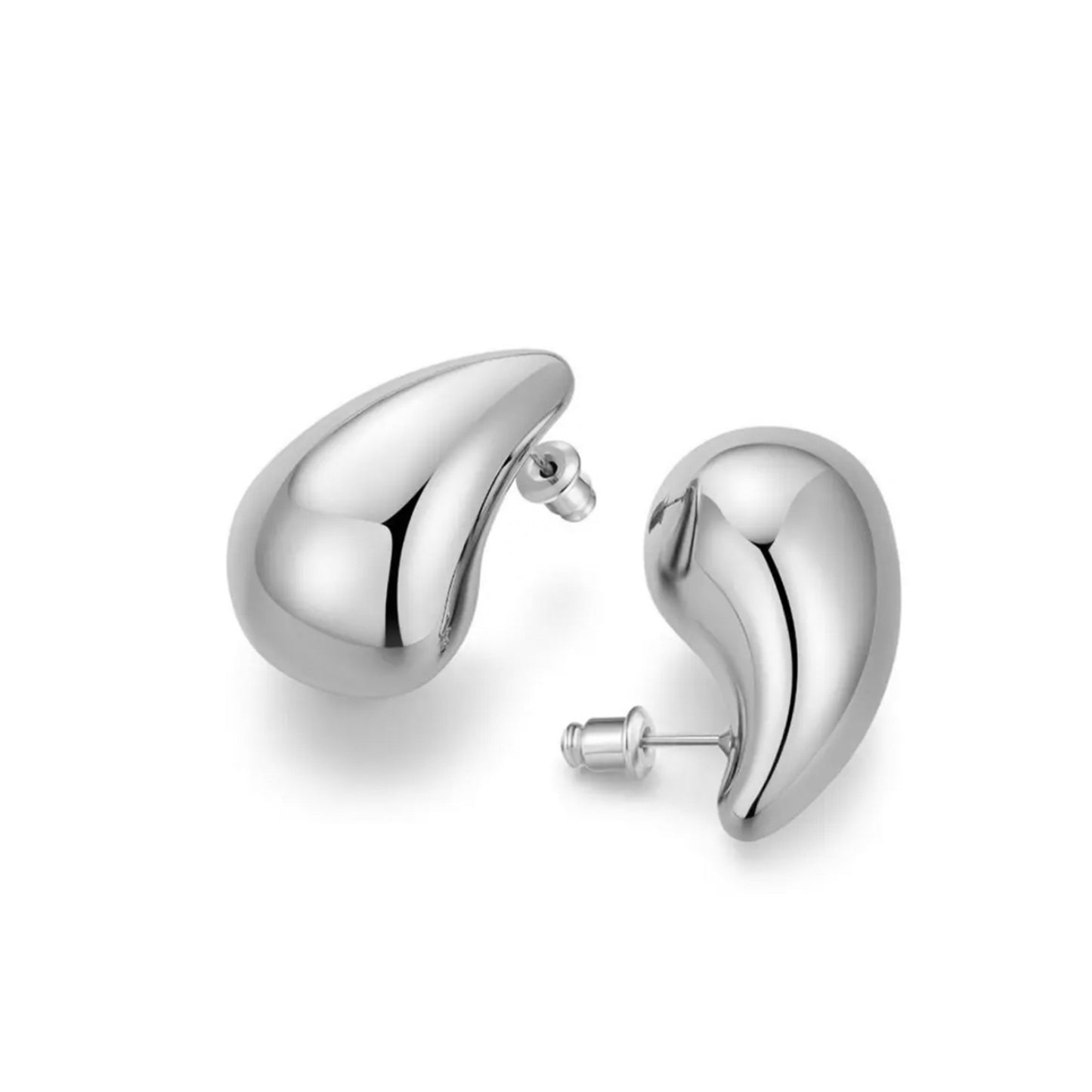 SILBER TEARDROP OHRRINGE