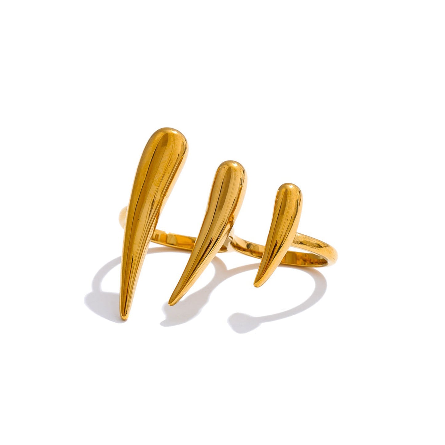 CLAW DOUBLE RING | GOLD