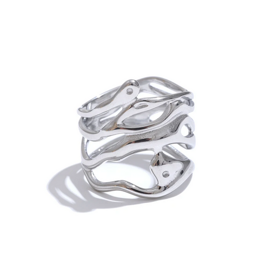 SILBER FLOWING AURA RING