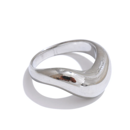 SILBER CURVED RING