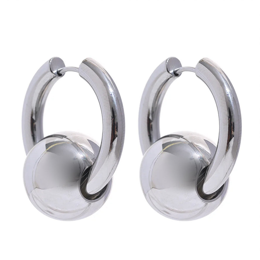 SILBER BALL HOOPS