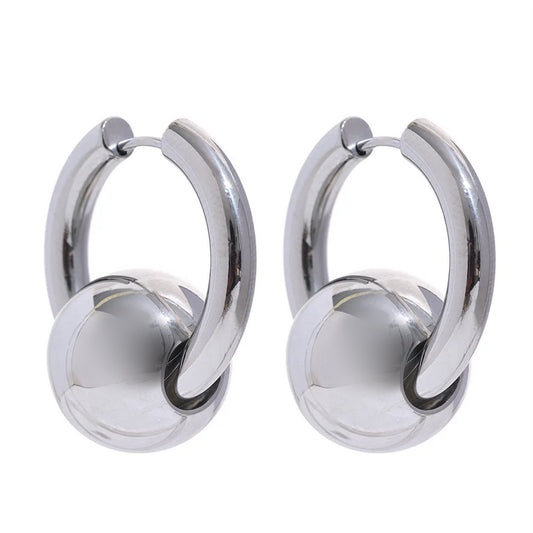 SILBER BALL HOOPS