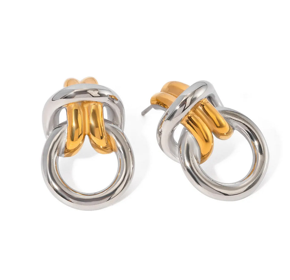 2 TONE KNOT OHRRINGE