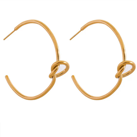 SLIM KNOT HOOPS