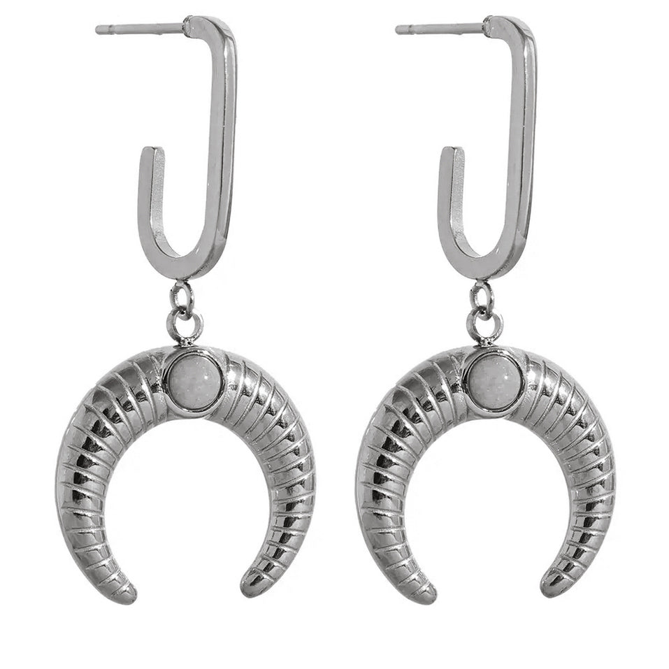 SILBER MIRA CRESCENT OHRRINGE