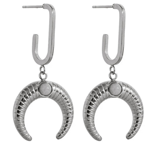 SILBER MIRA CRESCENT OHRRINGE