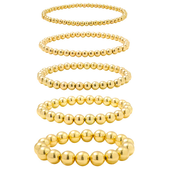 ELASTIC GOLD BEADS ARMBAND
