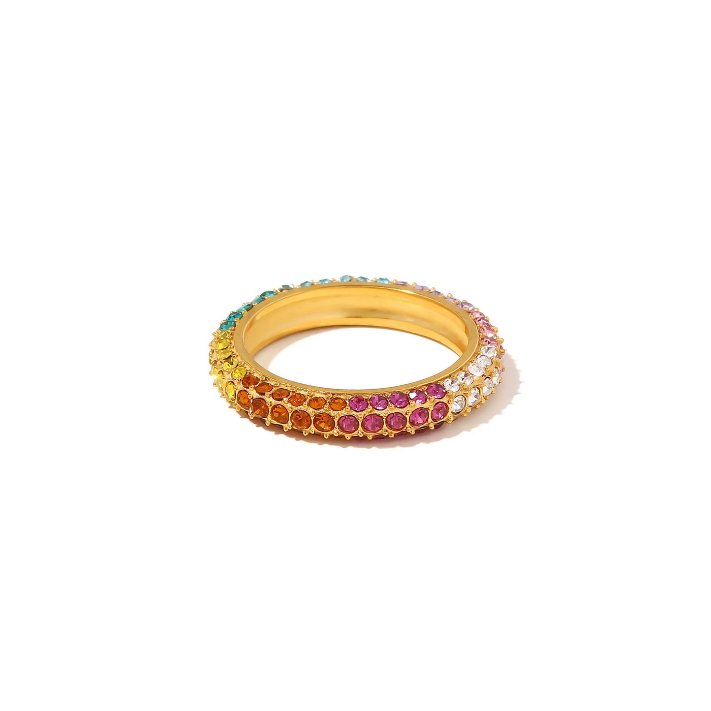RAINBOW PAVE RING