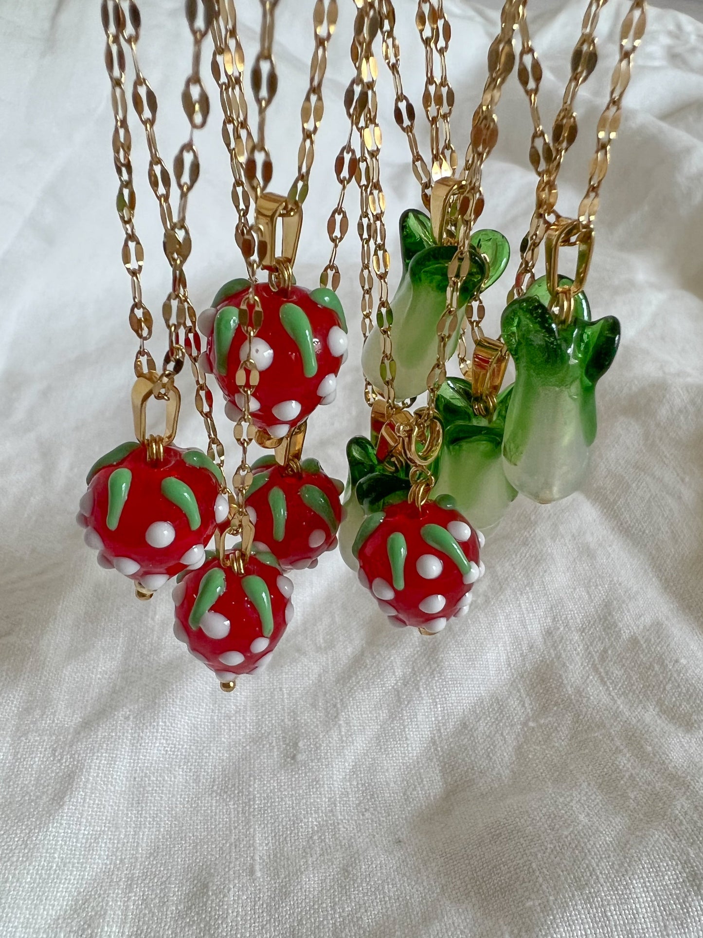 FRUIT BASKET LAMPWORK NECKLACE