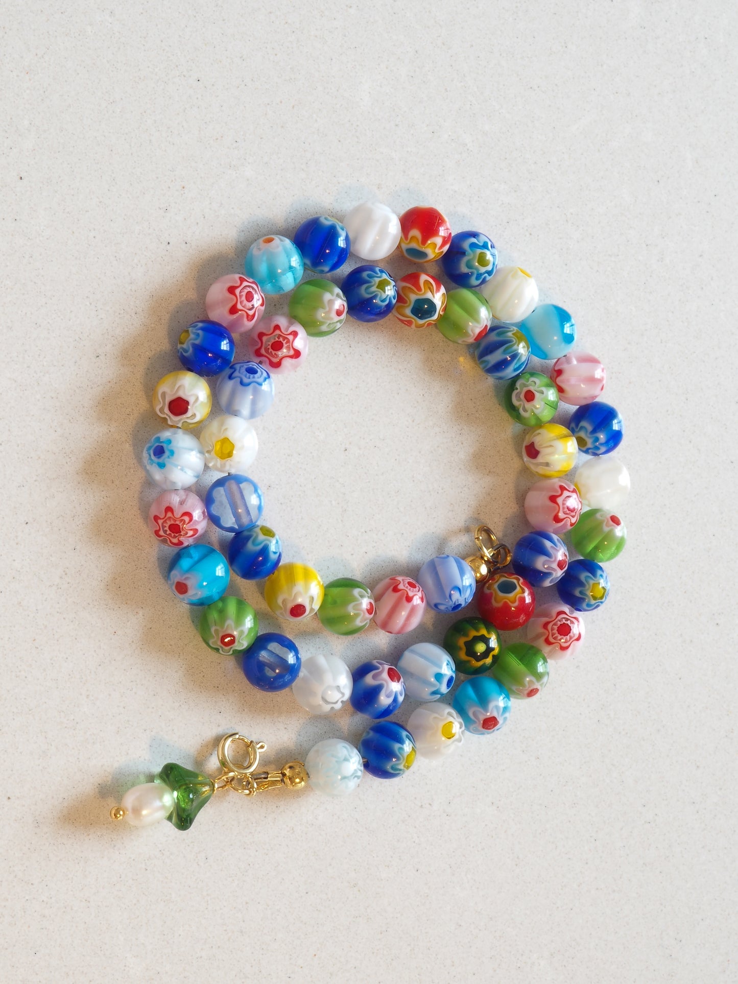 RAINBOW LAMPWORK NECKLACE