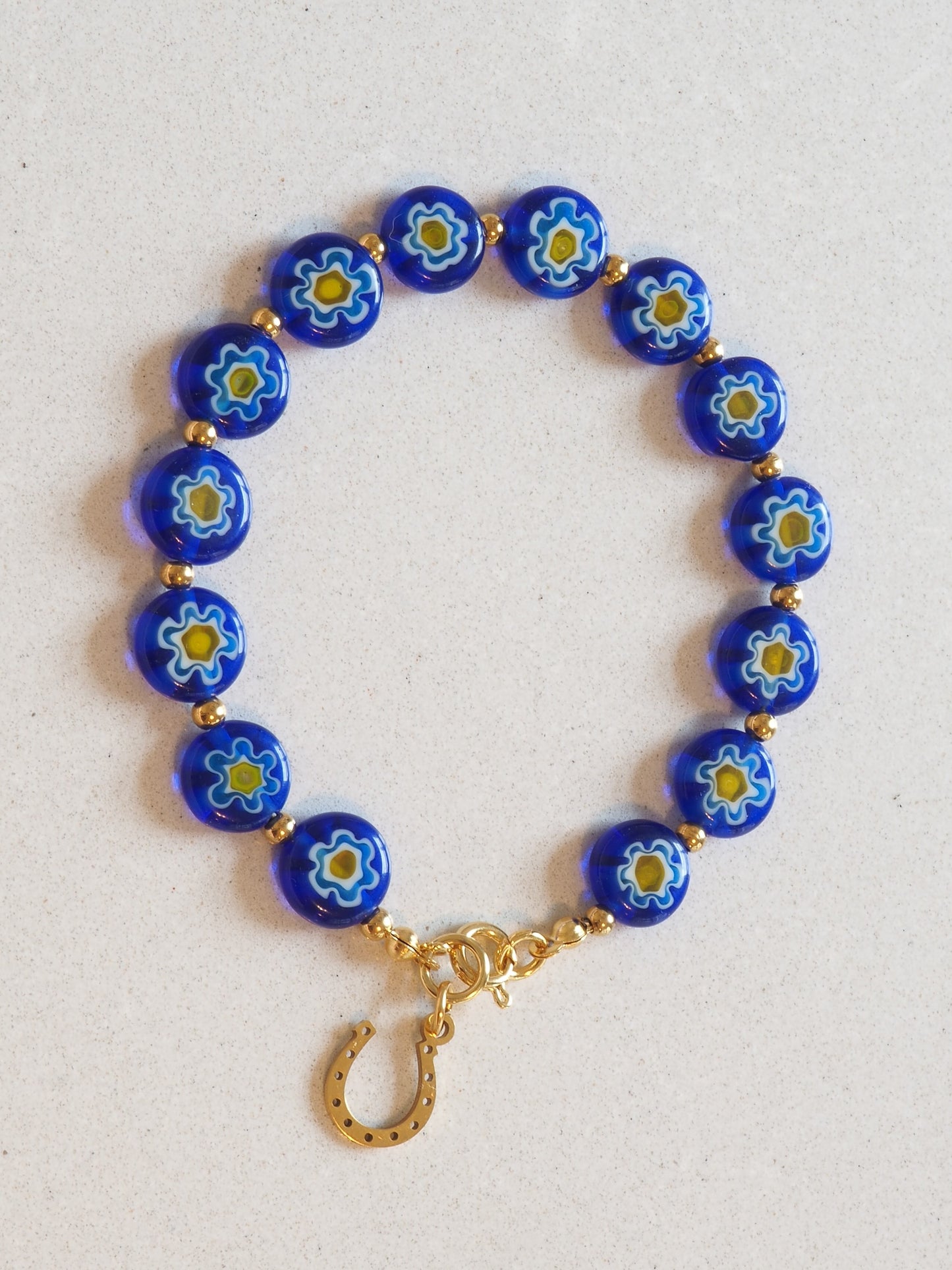 NAVY LAMPWORK ARMBAND