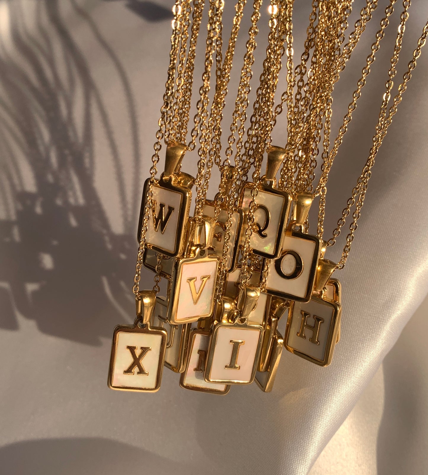 SHELL LETTERS NECKLACE