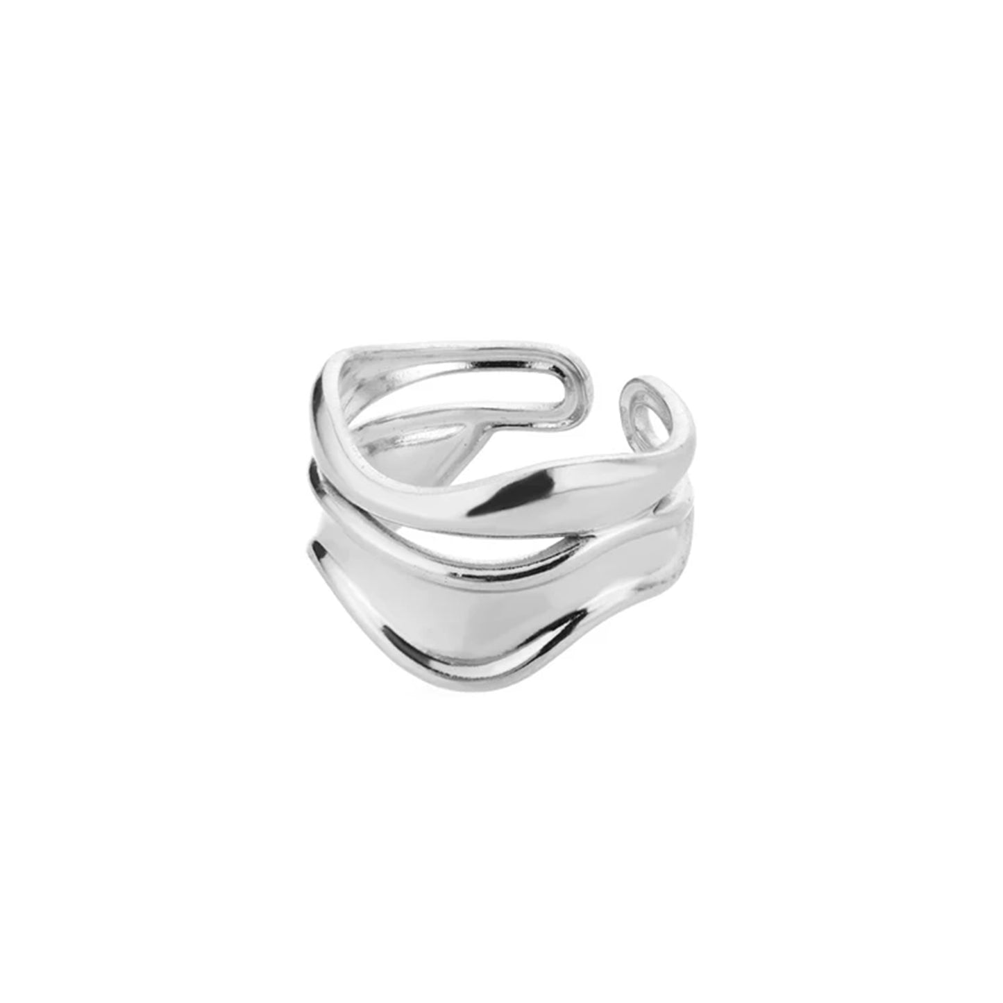 SILBER WAVES RING