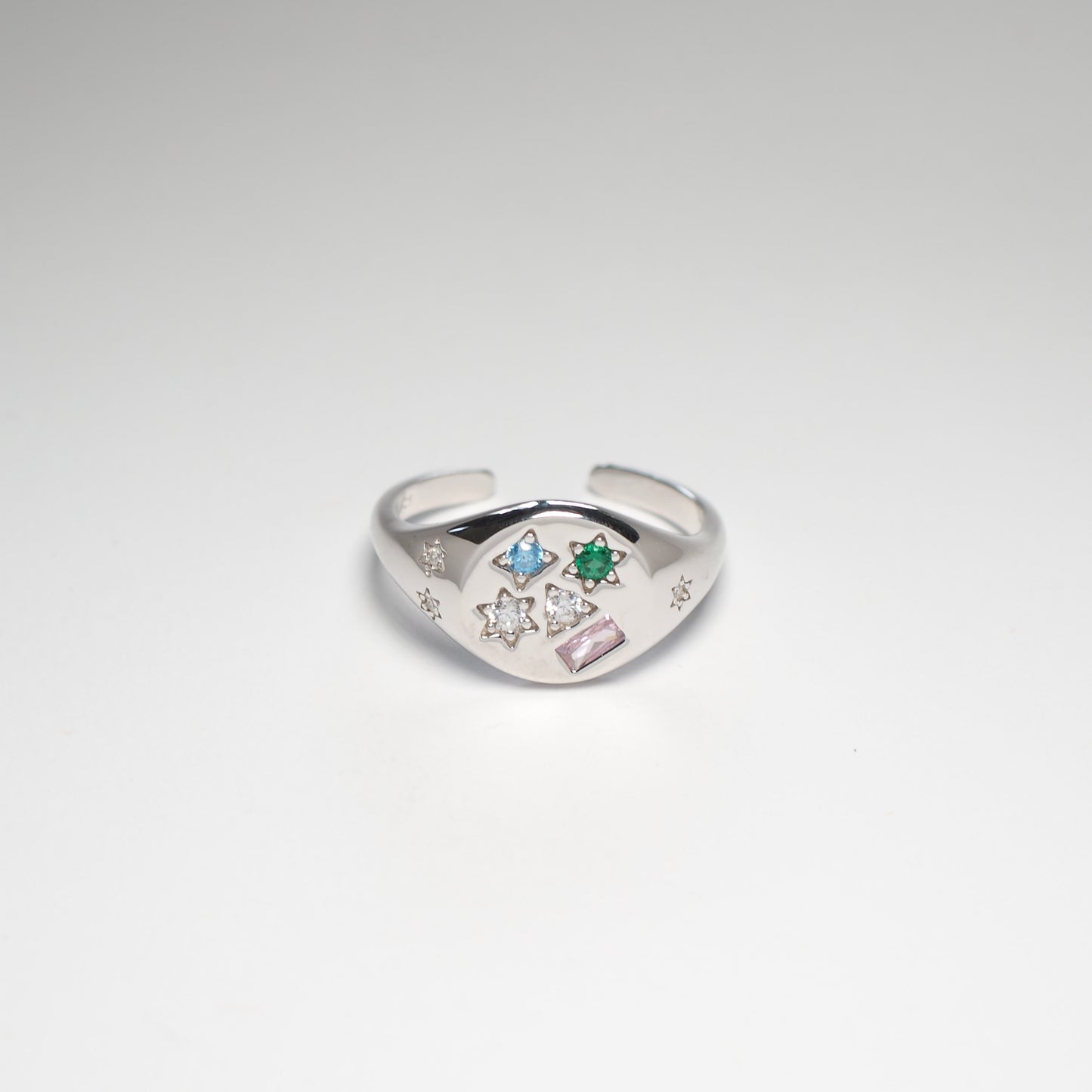 GEM SIGNET RING | 925 Sterling Silber