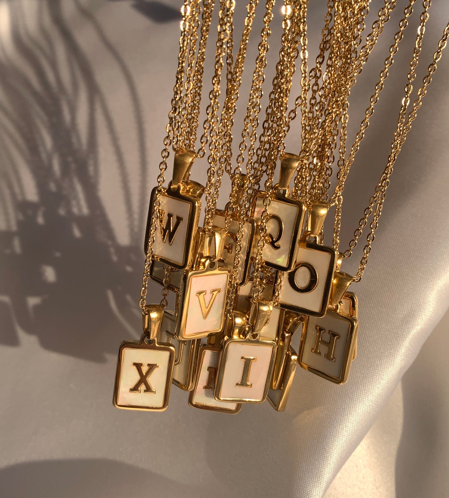 SHELL LETTERS NECKLACE 